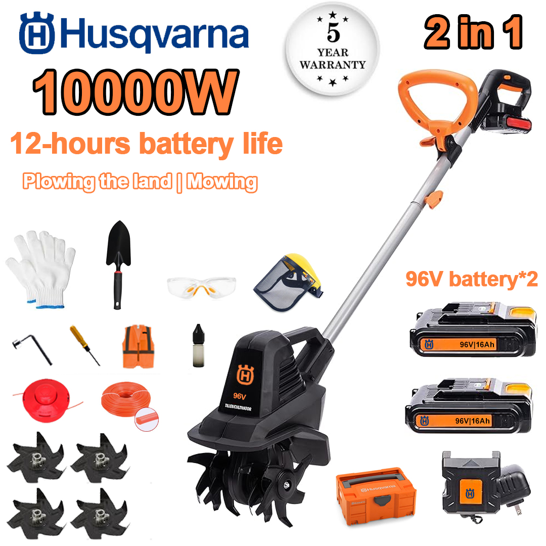 (12 hodin výdrže baterie) 10000W pluh + 96V lithiová baterie * 2 + rychlonabíječka * 1 + lopata * 1 + radlice pluhu * 4 + řezací nůž * 1 + řezací lano * 1 + box na nářadí * 1 + různé příslušenství